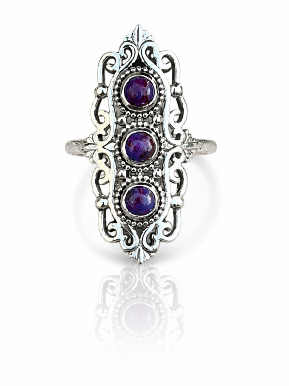 Purple Copper Turquoise Ring